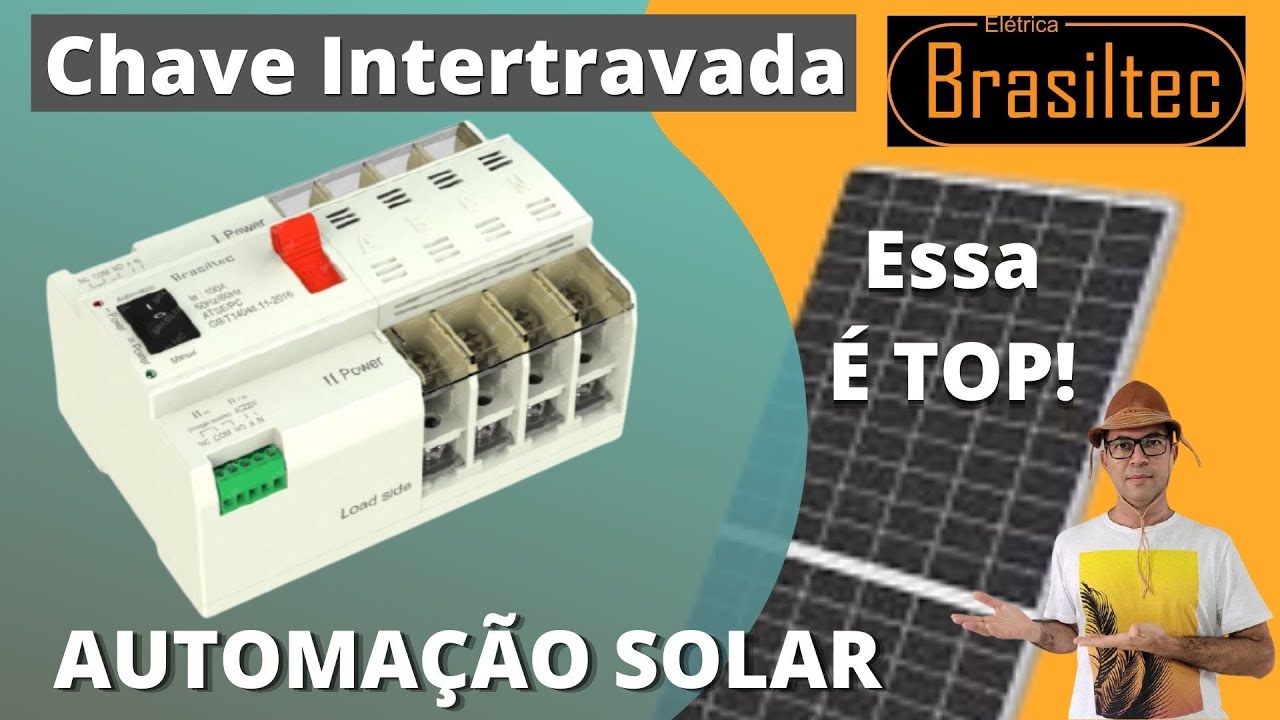Chave de Transferência Automática para Energia Solar - CT2-92001/4P Intertravada Brasiltec - offgrid