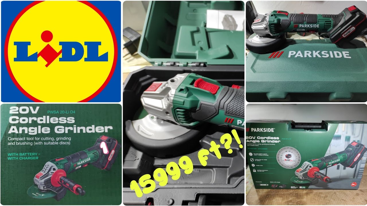 Parkside PWSA 20-Li D4 akkus sarokcsiszoló készlet a Lidlből - Unboxing/Kicsomagolás