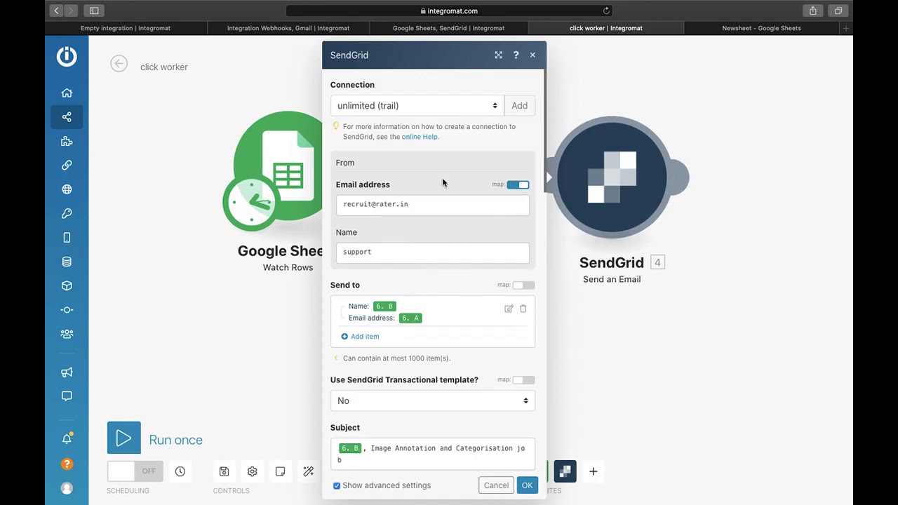 100% inbox guaranteed email delivery | Automate email marketing with Sendgrid and Integromat(Make)