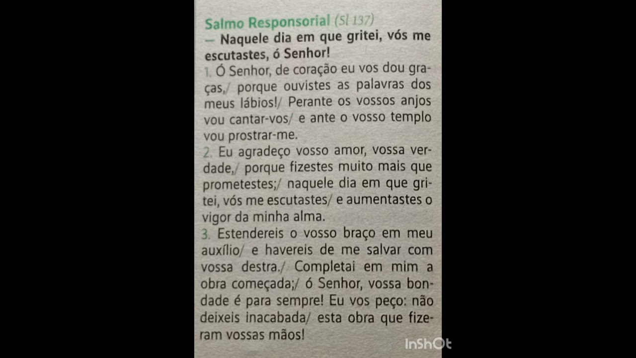 Salmo  137, (  26/02/2026,  quinta-feira ).