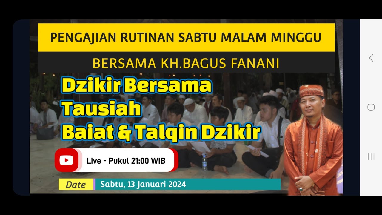 live - Tausiah Tarekat Syattariyah - RUH - KH Bagus Fanani