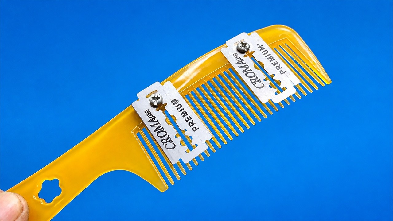 Why didn't I know about this sooner? Attach a razor blade to a hair comb and check out this tool.
