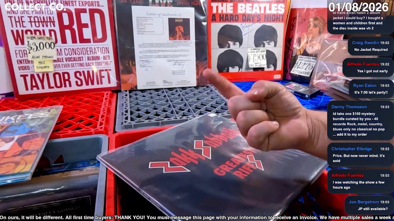 LIVE Vinyl Record Sale (Thursday, 01/08/2026)