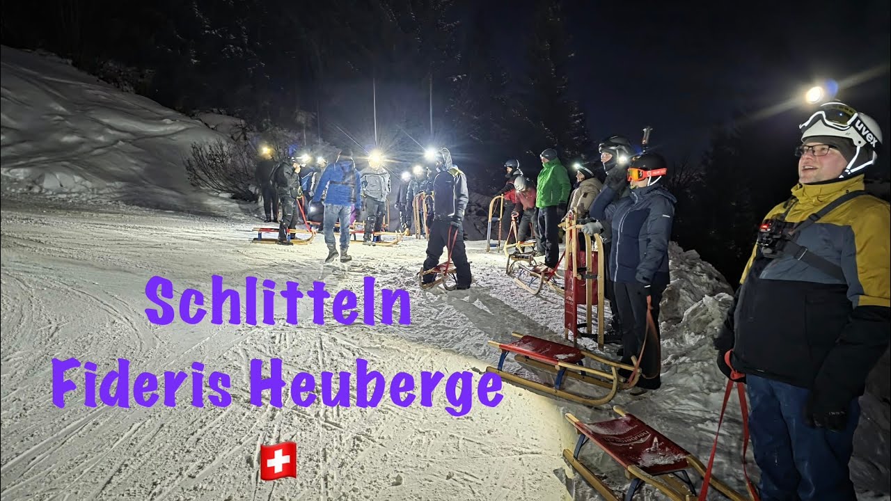 Schlitteln in Fideris Heuberge 🛷🏔️🇨🇭