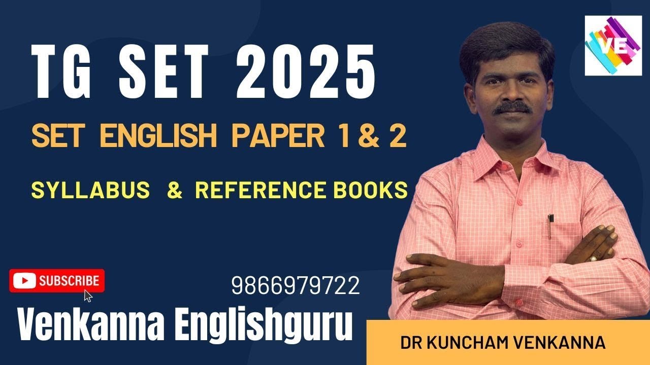 REFERENCE BOOKS & MATERIALS for TG SET ENGLISH 2025 I UGC-NET ENGLISH PAPER-2 I VENKANNA ENGLISHGURU