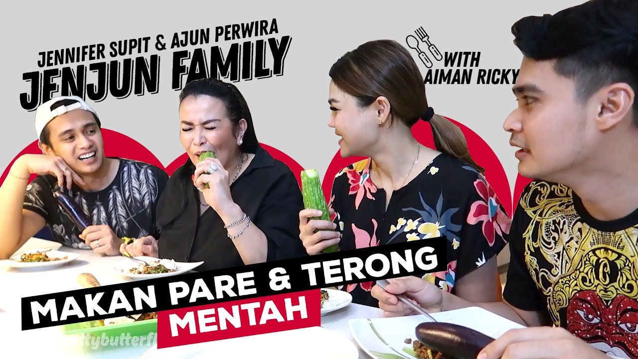 DUT AJAK JENJUN FAMILY MAKAN PAKE PARE DAN TERONG MENTAH GUYS