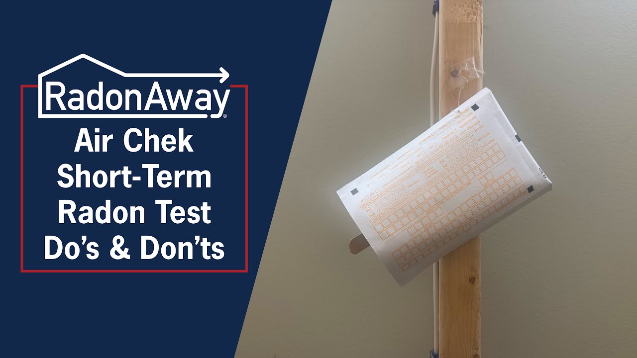 RadonAway Air Chek Short-Term Radon Test Do's & Don'ts