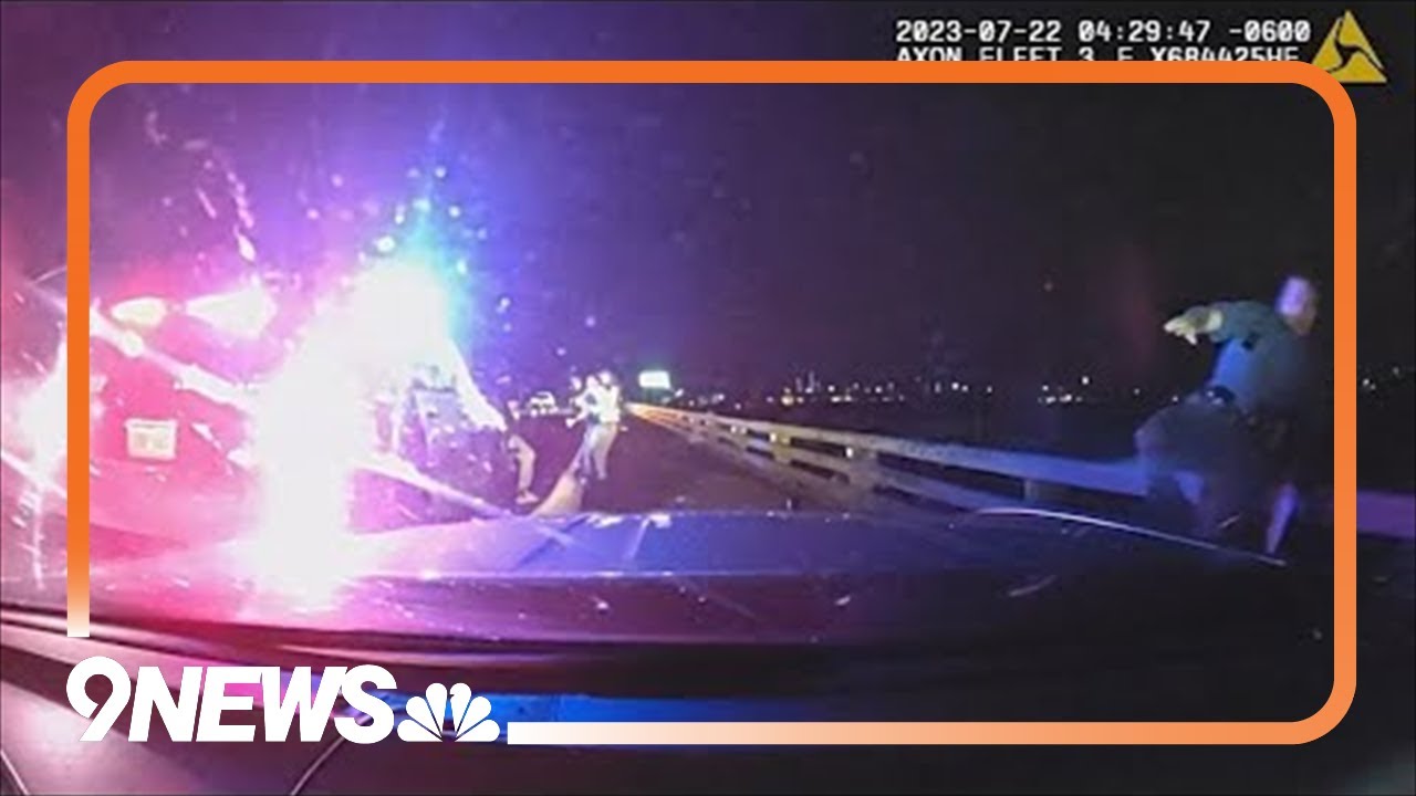 RAW: Video shows state trooper forced over bridge barrier while responding to crash