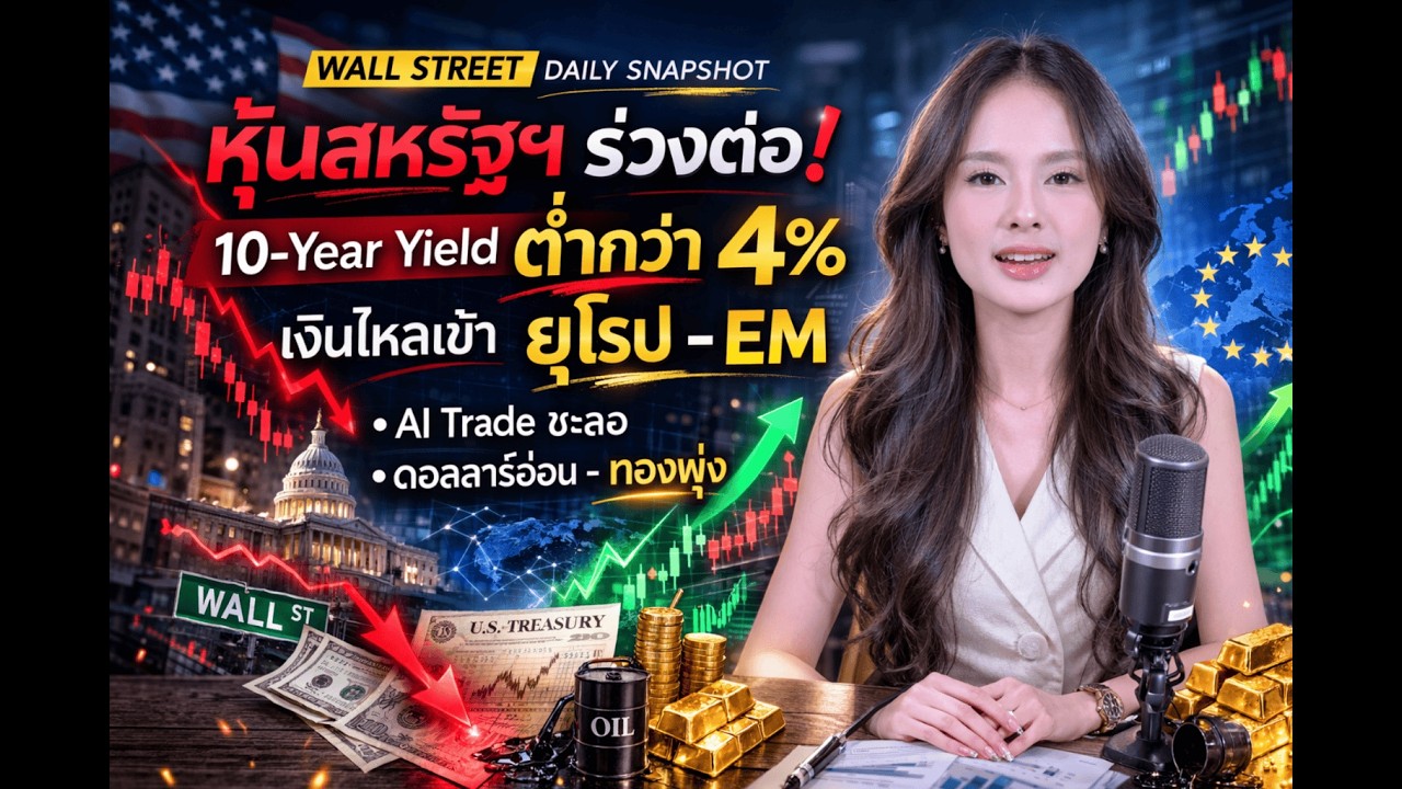 AI เริ่มสะดุด? S&P 500 เสี่ยงปิดเดือนติดลบ 10Y หลุด 4% | Wall Street Daily Snapshot 28 Feb 2026