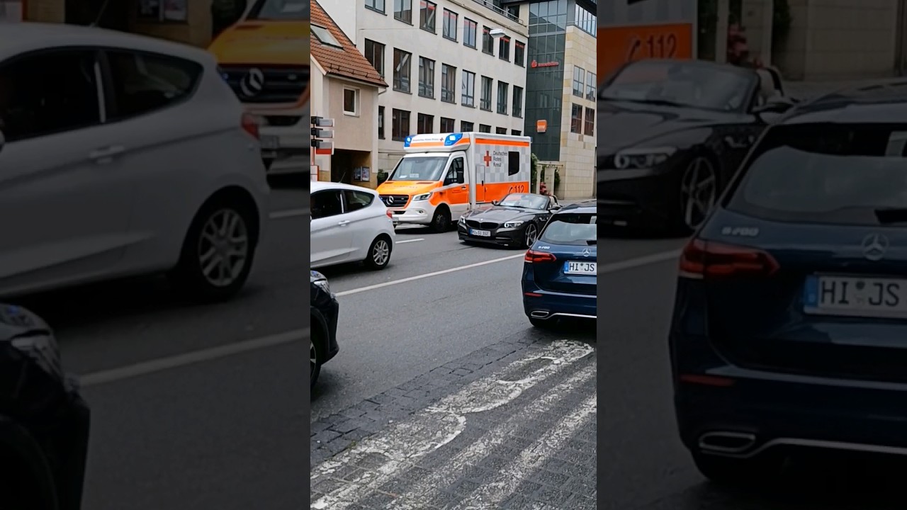 [#Pressluft]RTW DRK Hameln in Hildesheim auf #Einsatzfahrt #auto