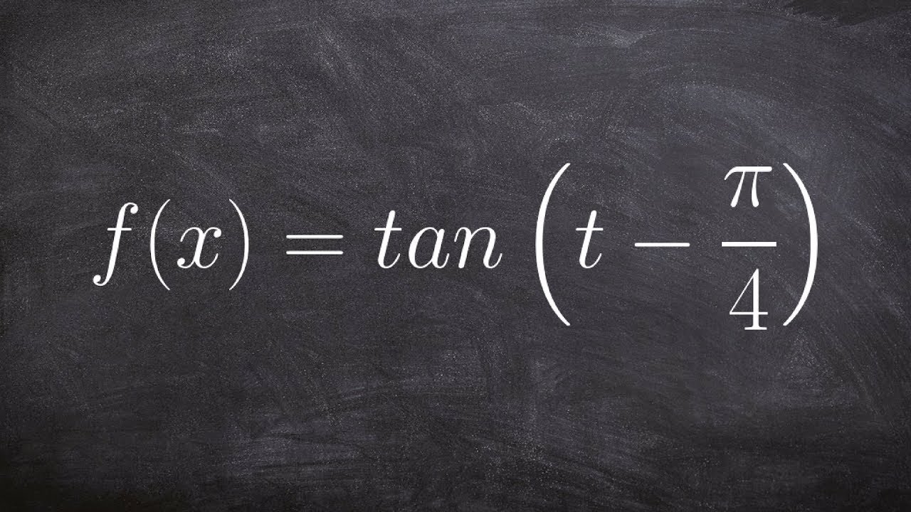 Graphing the Tangent Functions with a Phase Shift