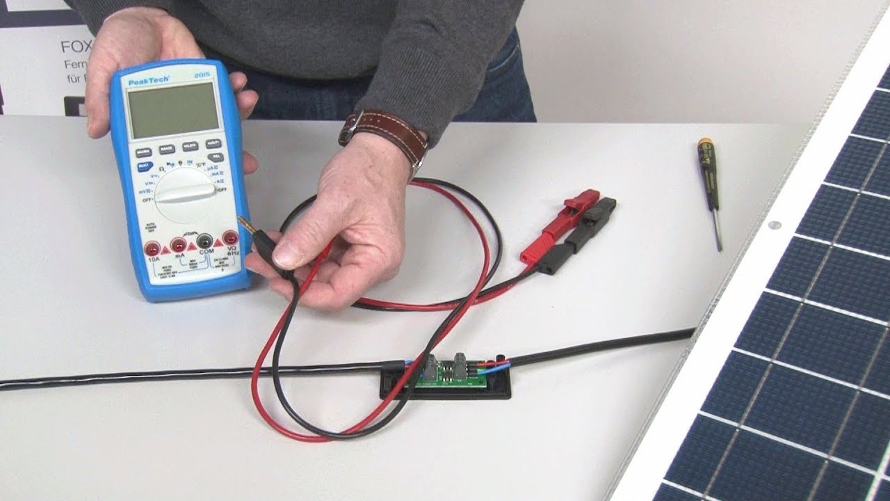 Solarmodul Leerlaufspannung & Kurzschlu&szlig;strom messen