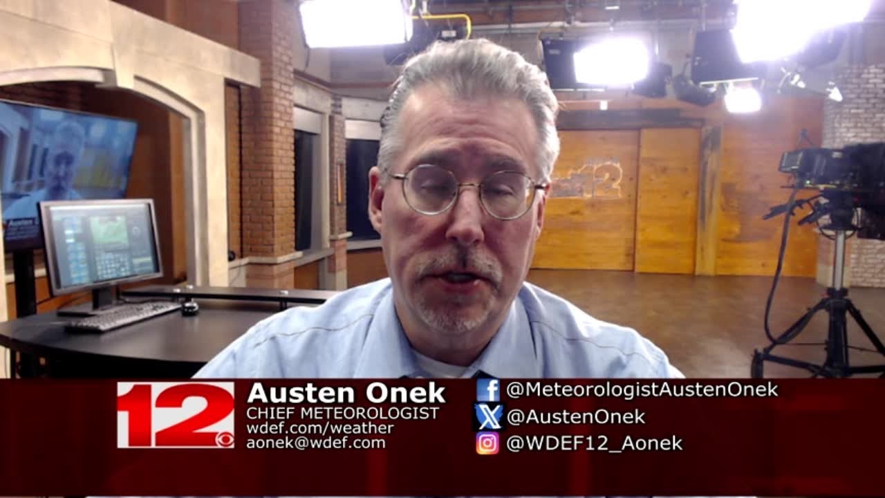 YOUR WDEF-TV NEWS 12 FORECAST UPDATE FOR MONDAY EVENING