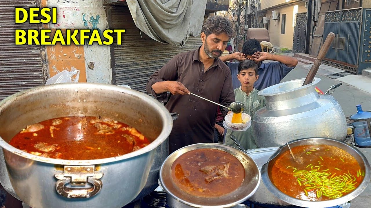 BEST EARLY MORNING BREAKFAST PLACE IN PAKISTAN || CHEAPEST BREAKFAST || PAKISTANI STREET FOOD