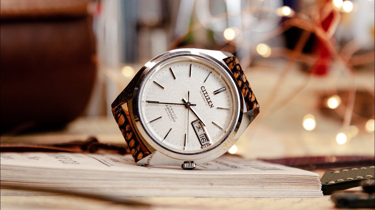 [ Cực phẩm Citizen Leopard cận Nos ] Hi-beat 28.800vph h&agrave;ng đẹp mặt số c&aacute;t kim sa - 0969.38.24.24