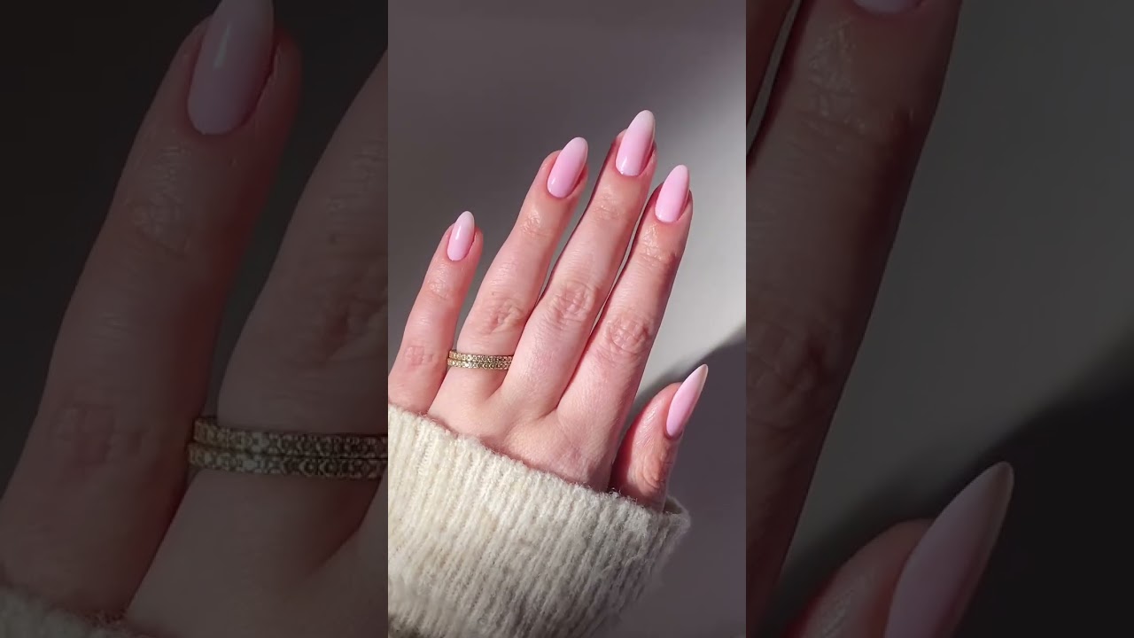 🍓Get this juicy strawberry milk mani using 1 coat Funny Bunny + 2 coats It&rsquo;s A Girl! 🥛💗 #shorts