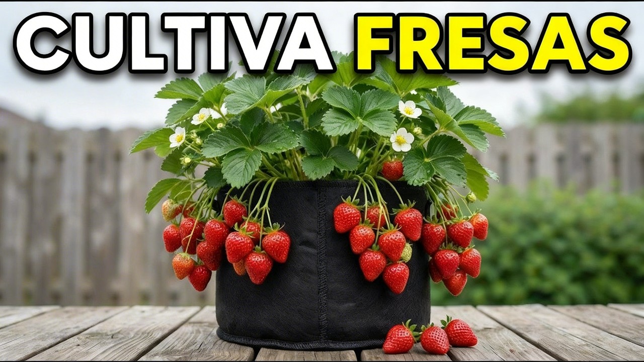 Cultiva FRESAS todo el año con este INCREÍBLE método en maceta