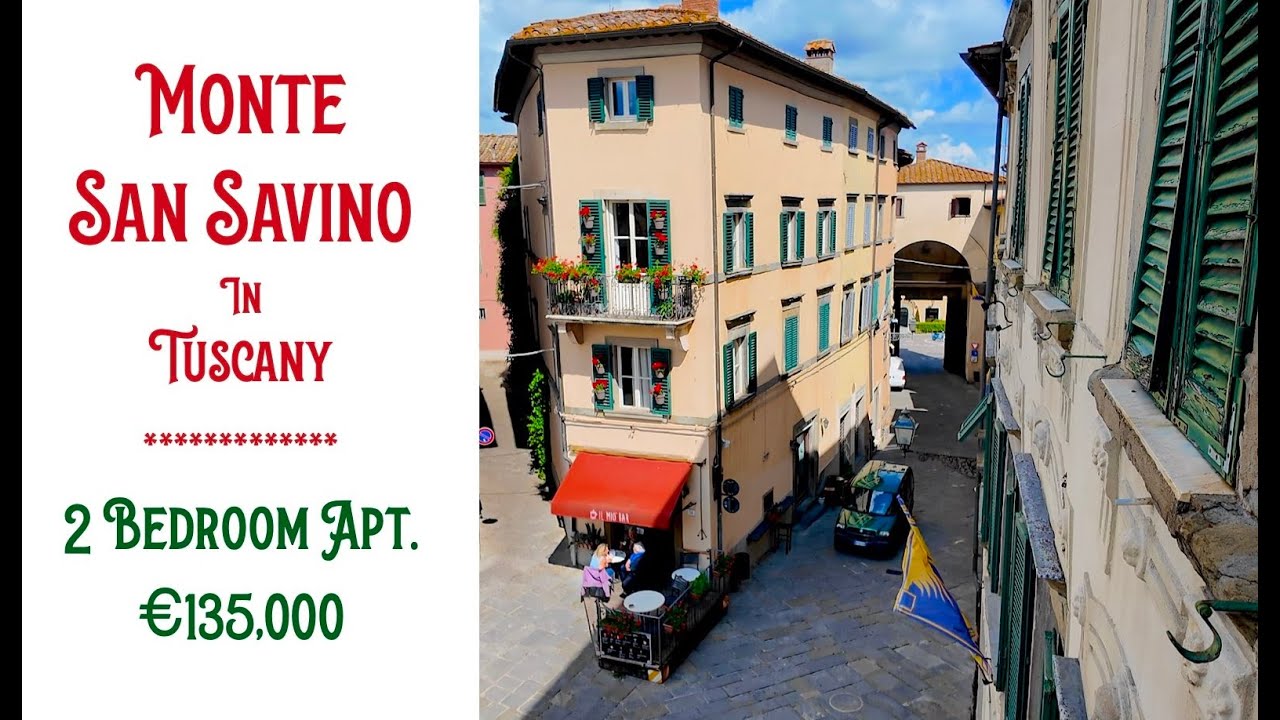 2-bedroom apartment on historic town square in Monte San Savino, Tuscany