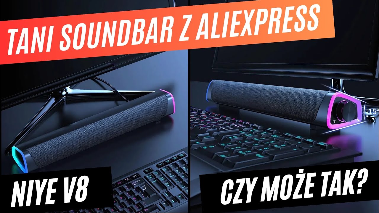 Niye V8 z Aliexpress - przewodowy soundbar/głośnik do PC, laptopa i nie tylko | recenzja