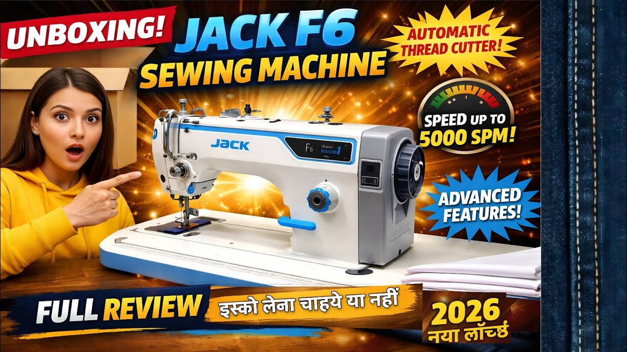 Jack F6 Sewing Machine Unboxing 2026😱🔥 |⚡5000 SPM Speed | Lena Chahiye Ya Nahi? (Full Review) Tailor