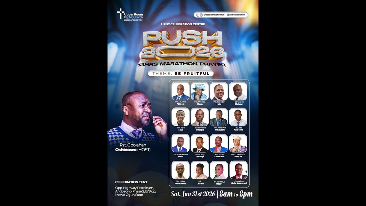PUSH 2026 || 12 HOURS MARATHON PRAYER || JANUARY 31ST, 202