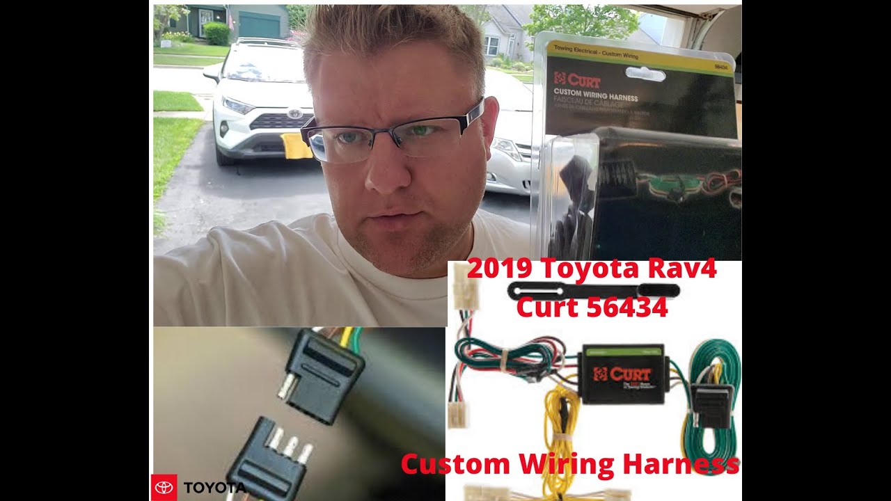 Toyota Rav4 2019 года. Как установить специальный жгут проводов Curt 56434