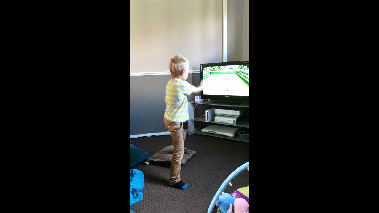 Kid breaks tv