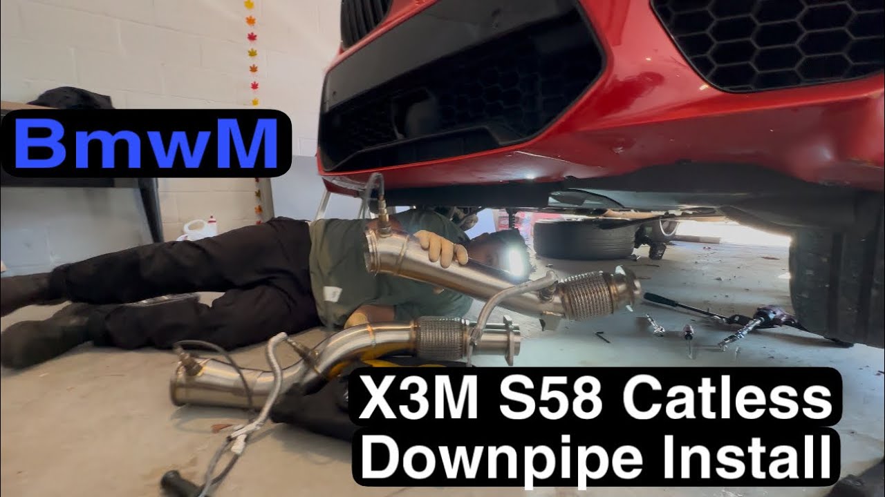 2020 S58 X3M Catless Downpipes Install