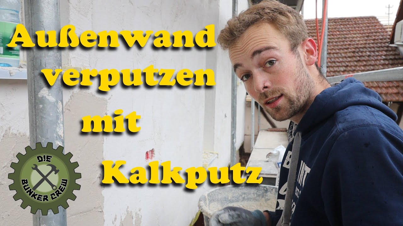 Komplette Außenwand alleine verputzen - Sanierung 300 Jahre altes Fachwerkhaus (Hikmicro E01)