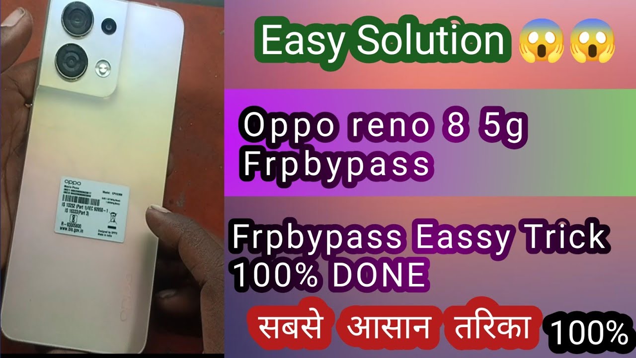 Oppo reno 8 5G Frp bypass 😱Easy Solution Google account Remove.Frpbypass oppo reno 8 5G.