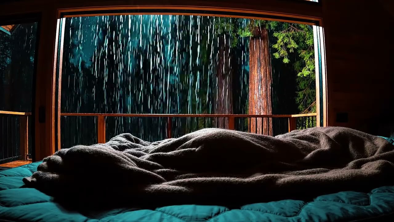 🌲 8 Hours Forest Rain Through Window | Deep Sleep & Relaxation (4K Ad-Free)