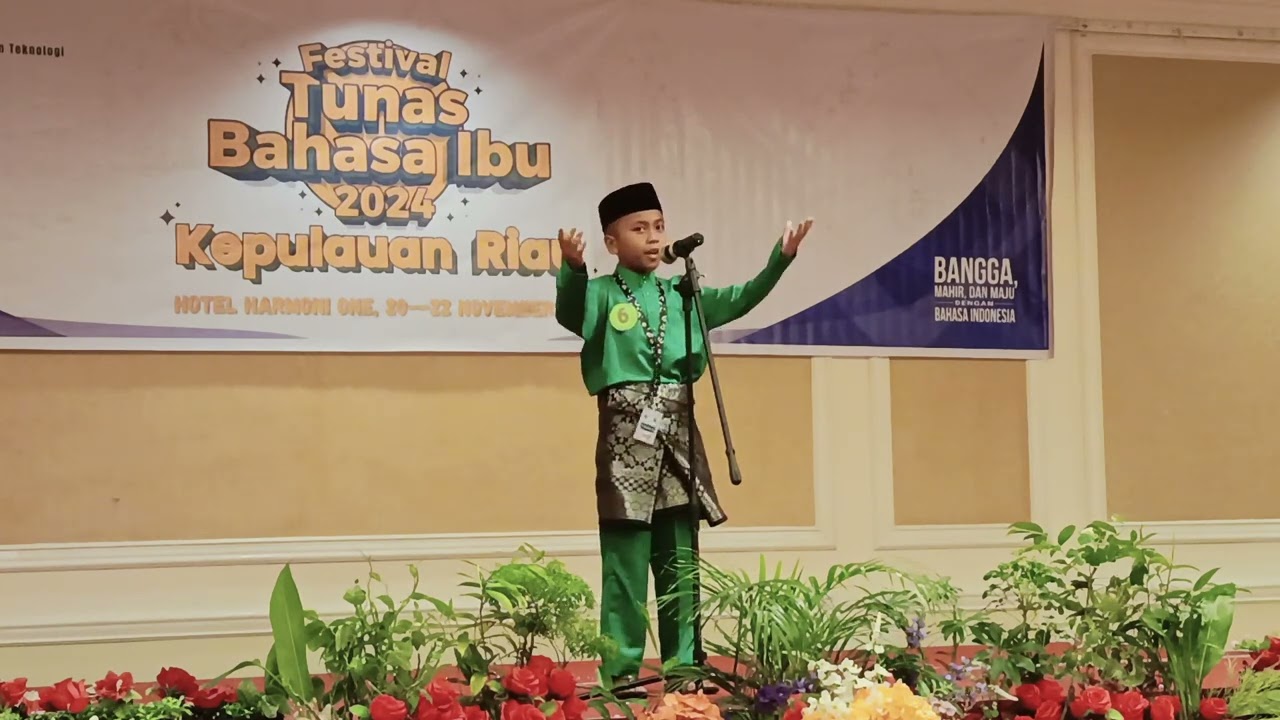 JAKA SWARA Juara I Lomba Pidato Bahasa Melayu tingkat Provinsi Kepulauan Riau tahun 2024