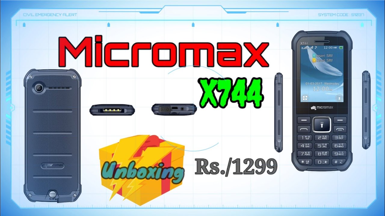 Micromax X744 unboxing video Keypad phone unboxing video