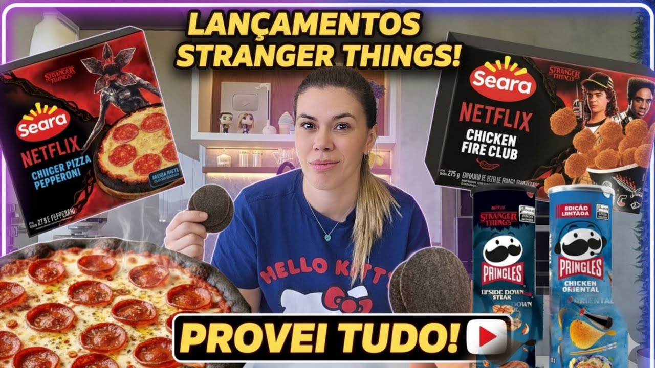 Provando Produtos de Mercado Stranger Things! 