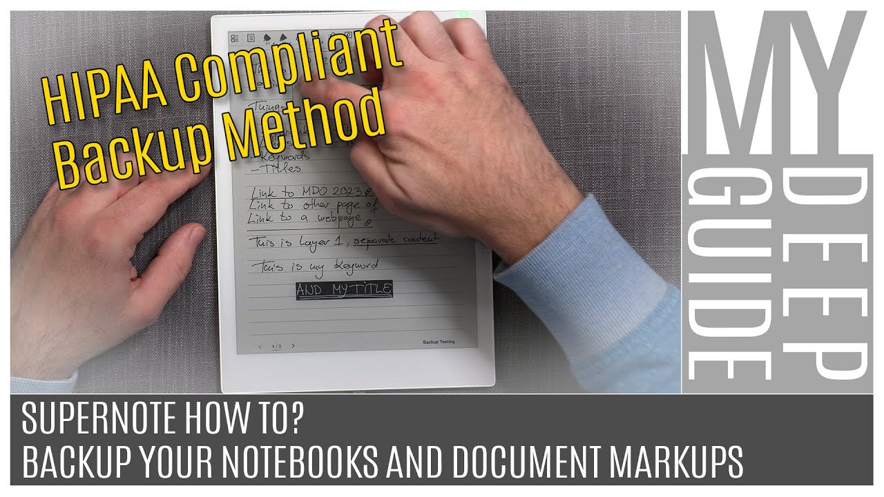 Supernote A5X and A6X How To: Backup Your Notebooks and Document Markups