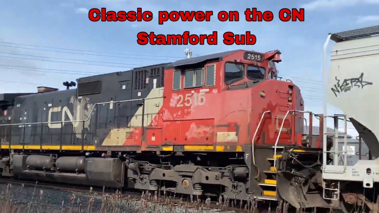 Classic power on the CN Stamford sub! (SD75I/SD70I, C44-9WL, and the CN Test Train)