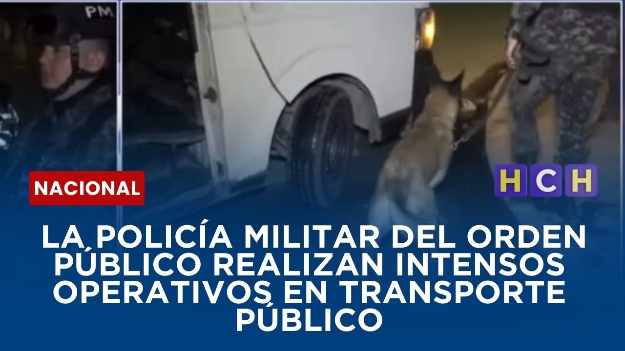 Miembros de la Policía Militar del Orden Público realizan intensos operativos en transporte público