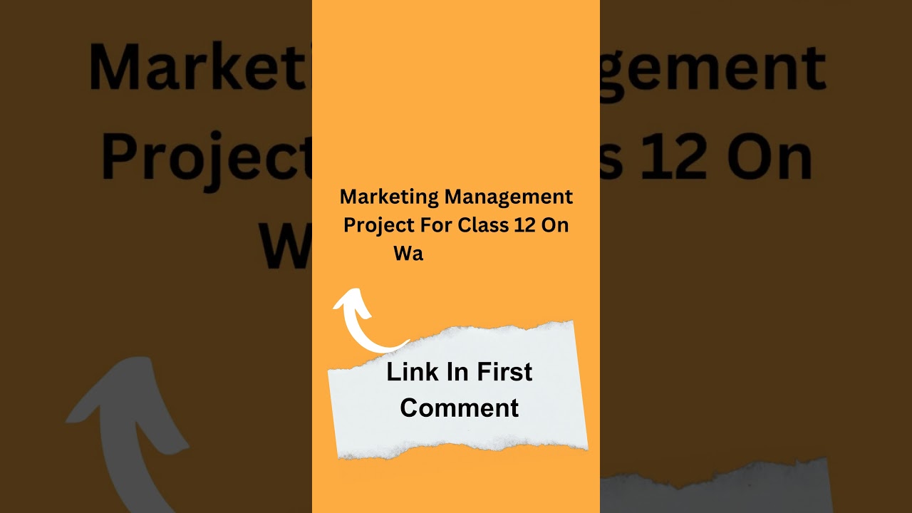 Marketing Management Project For Class 12 On Water Bottle