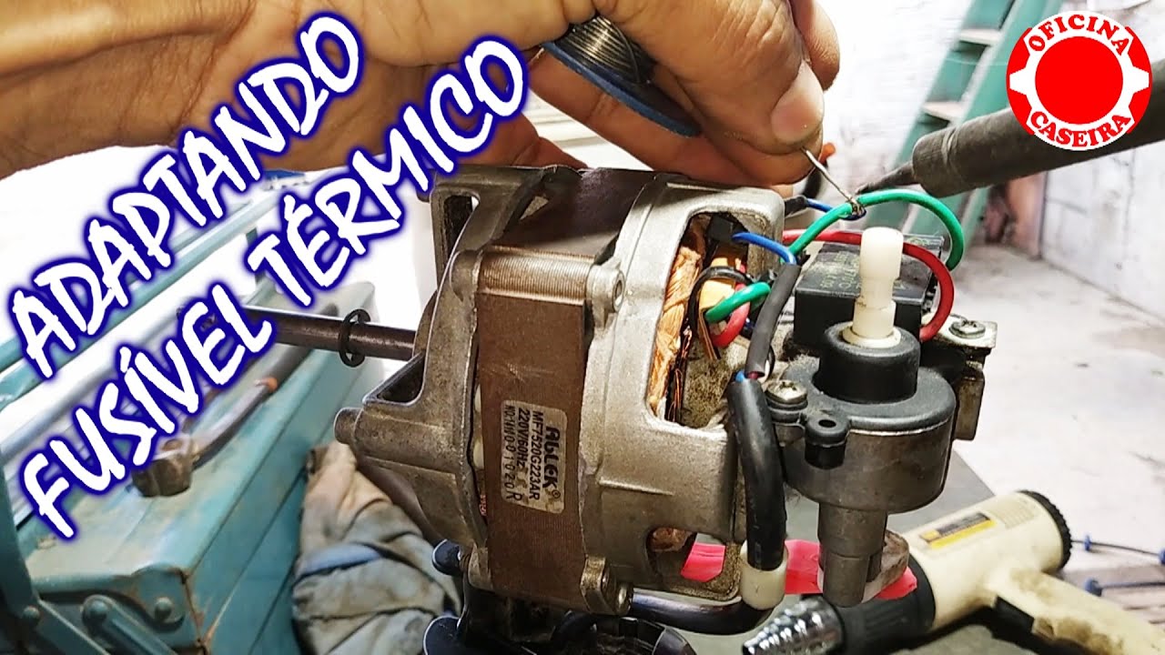 ADAPTANDO UM FUSÍVEL TÉRMICO NO VENTILADOR.