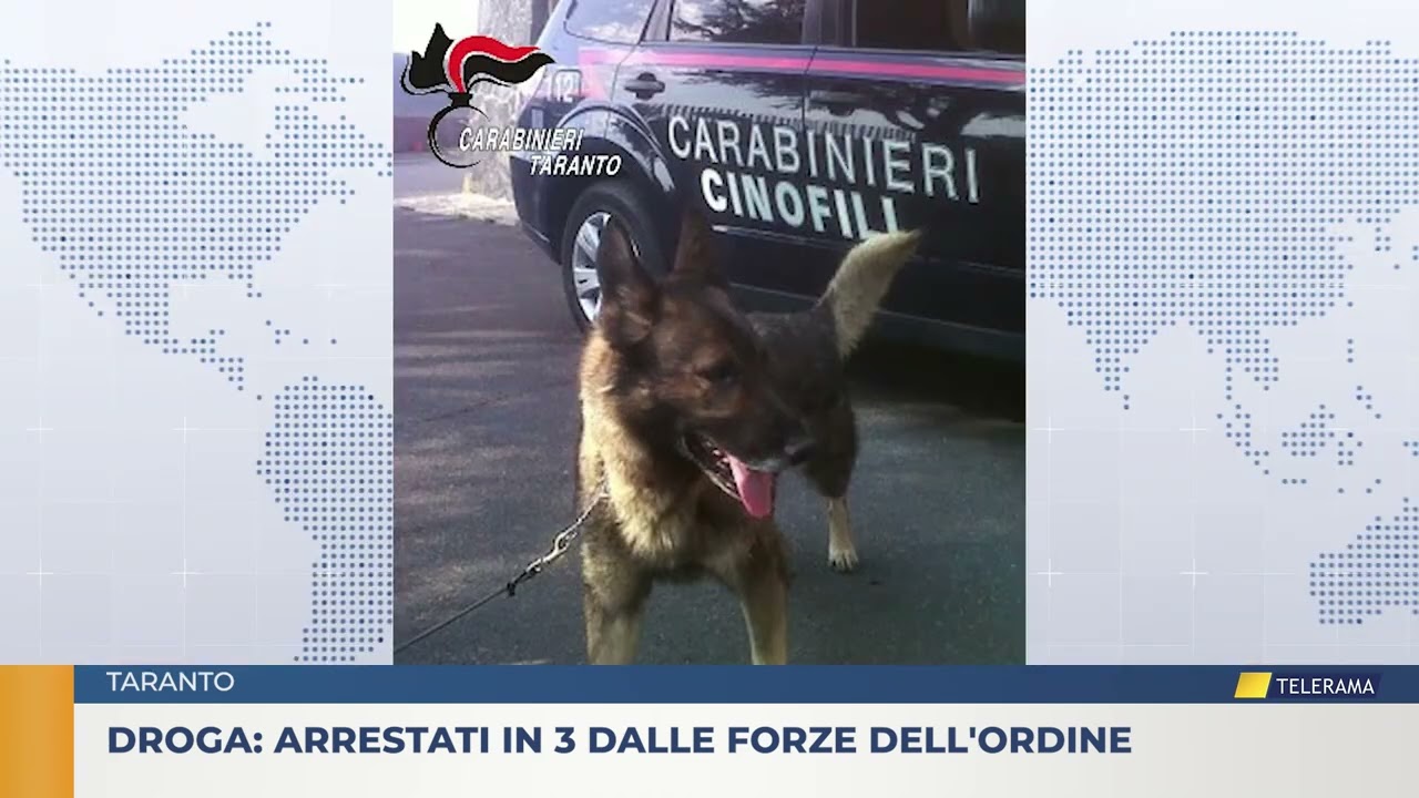 Taranto. Droga: arrestati in 3 dalle forze dell'ordine.