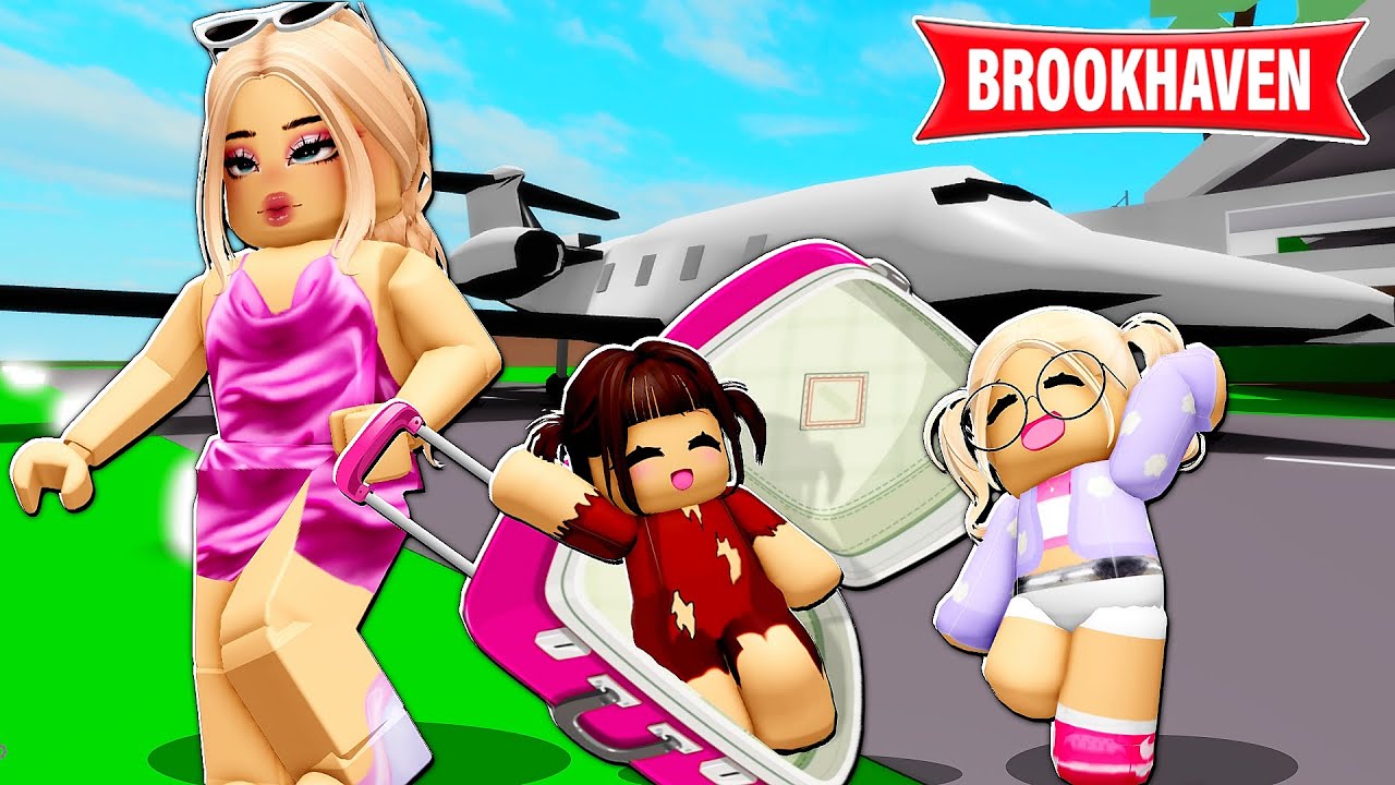 A FILHA da MILIONÁRIA levou a ÓRFÃ pra VIAJAR ESCONDIDA da MÃE | Historinha ROBLOX | Brookhaven RP🏡