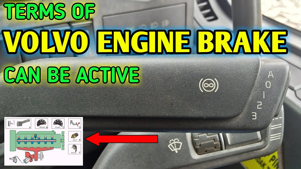 Volvo Engine Brake Activation || Volvo Compression Brake & Exhaust Pressure Governor