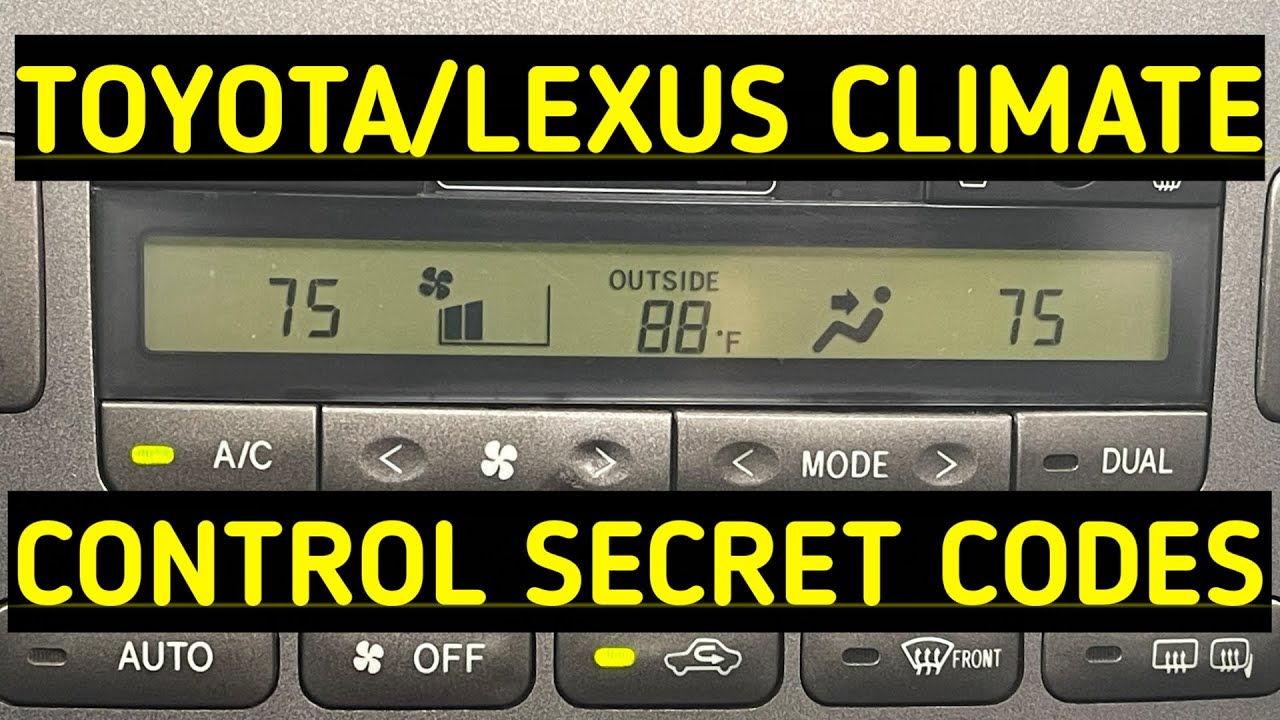 Как включить и считать диагностические коды системы климат-контроля Toyota/Lexus