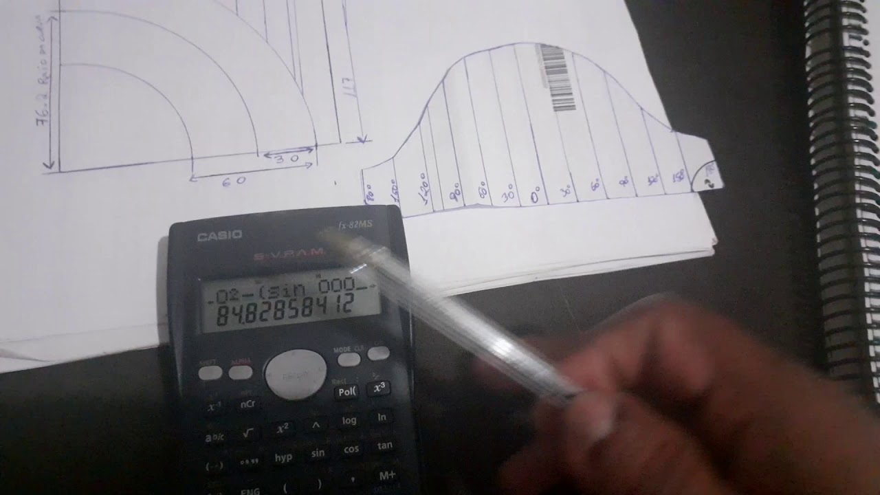 Traçado de unha pra curva de 90°