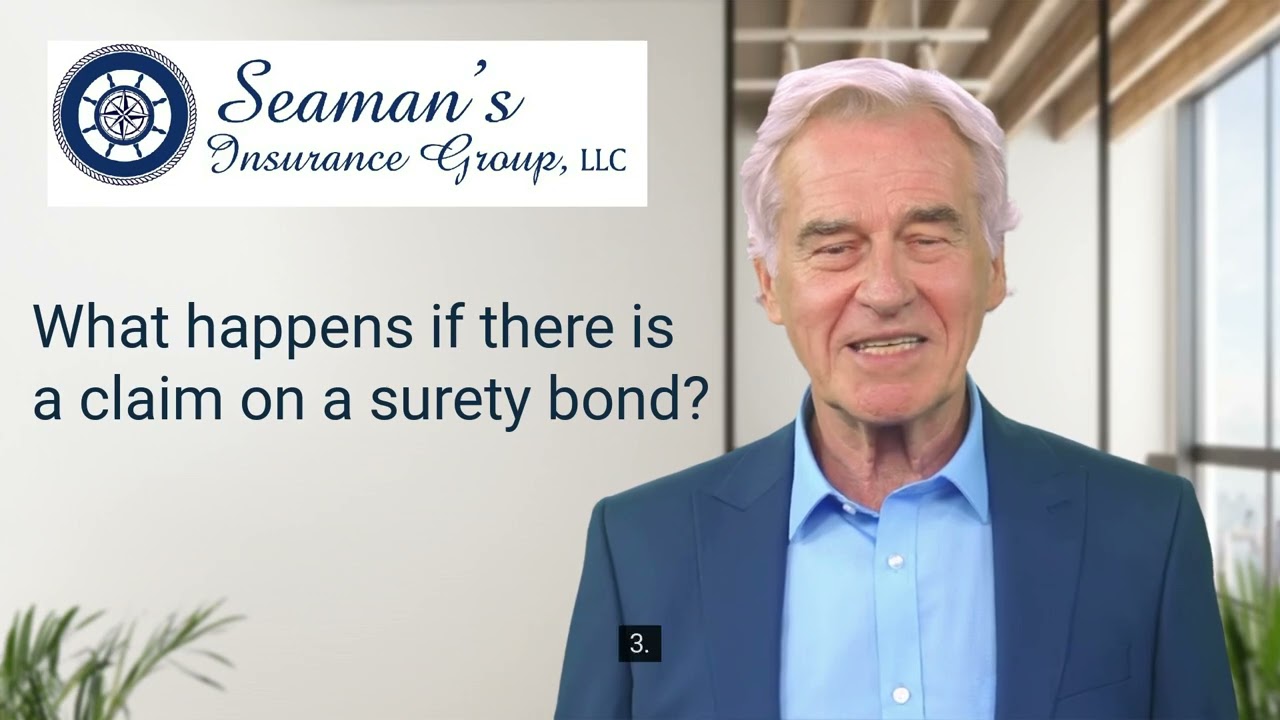 What happens if there is a claim on a surety bond?