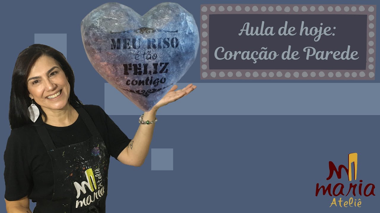 Com PAPELAGEM(Papel e Papelão) fiz um CORAÇÃO de PAREDE - Maria Ateliê