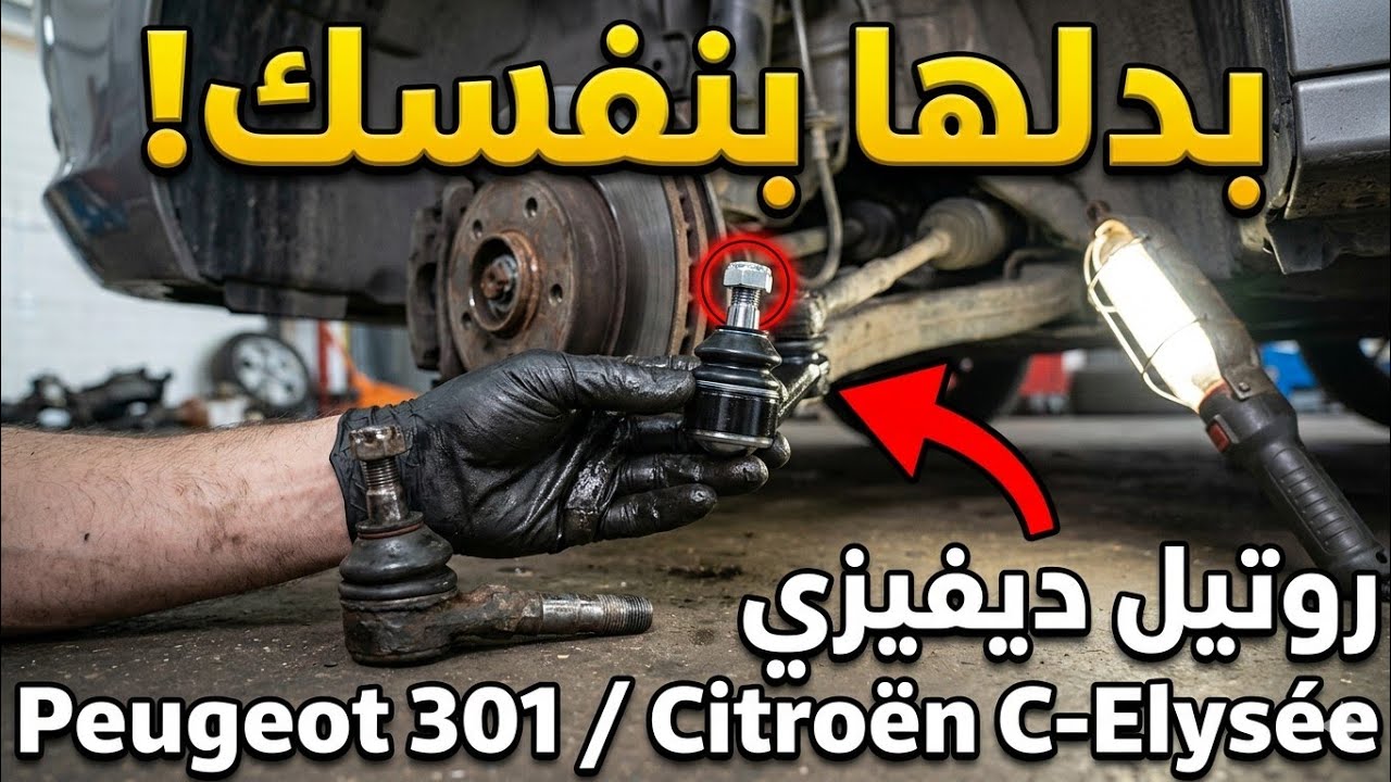 طريقة تغيير rotule de fusee لسيارة citroen c elysee hاو peugeot 301