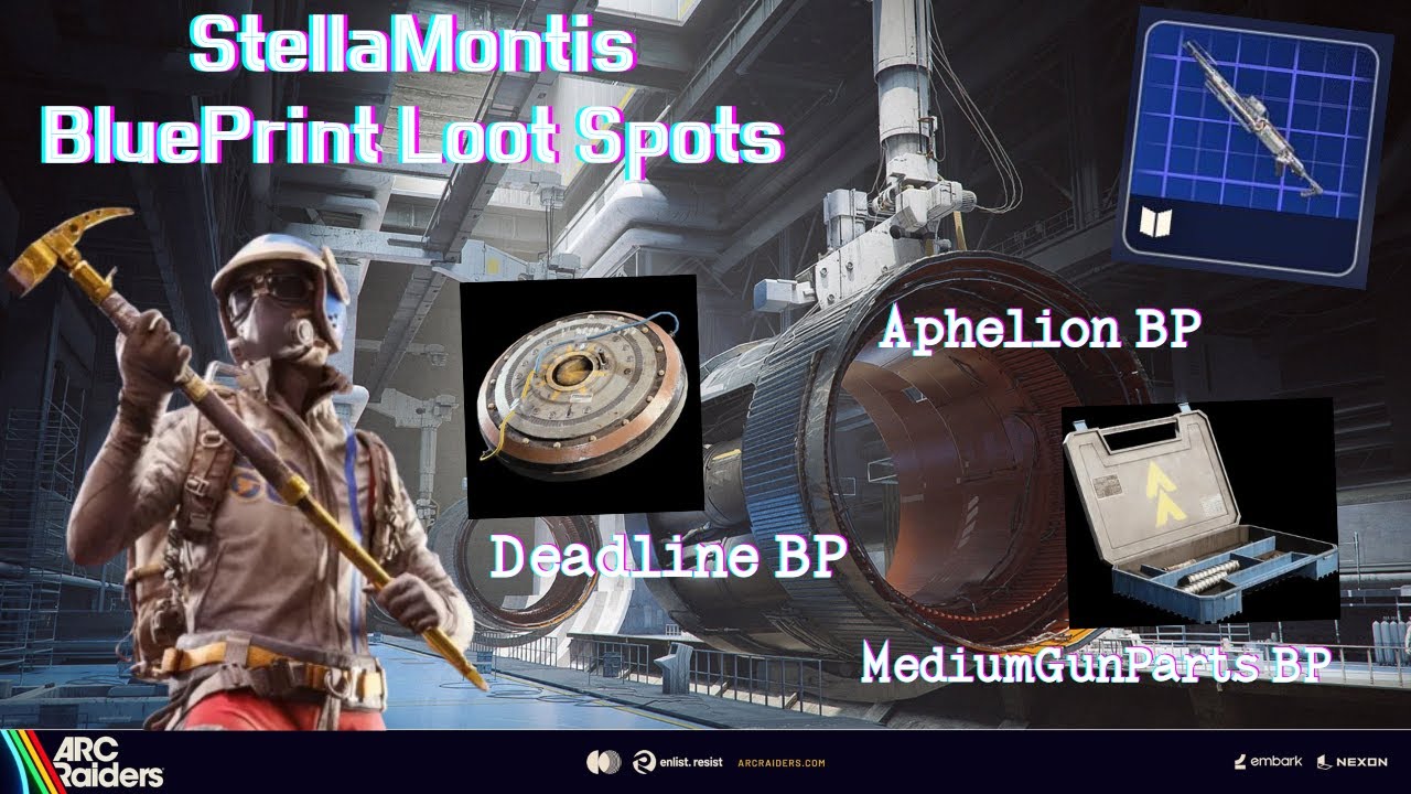 ARC Raiders   Aphelion BP, Deadline BP, Medium Gun Parts BP #stellamontis #nightraid