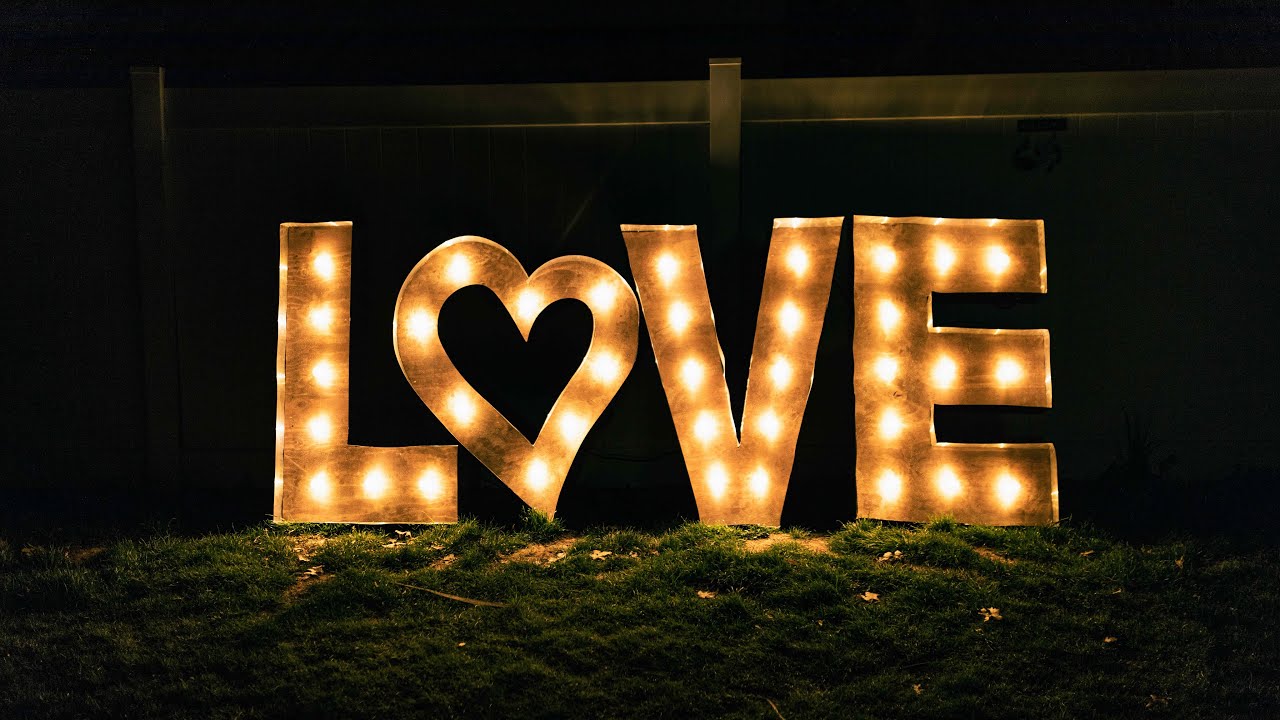How to Make a Marquee Letter Sign: DIY Wedding Love Sign