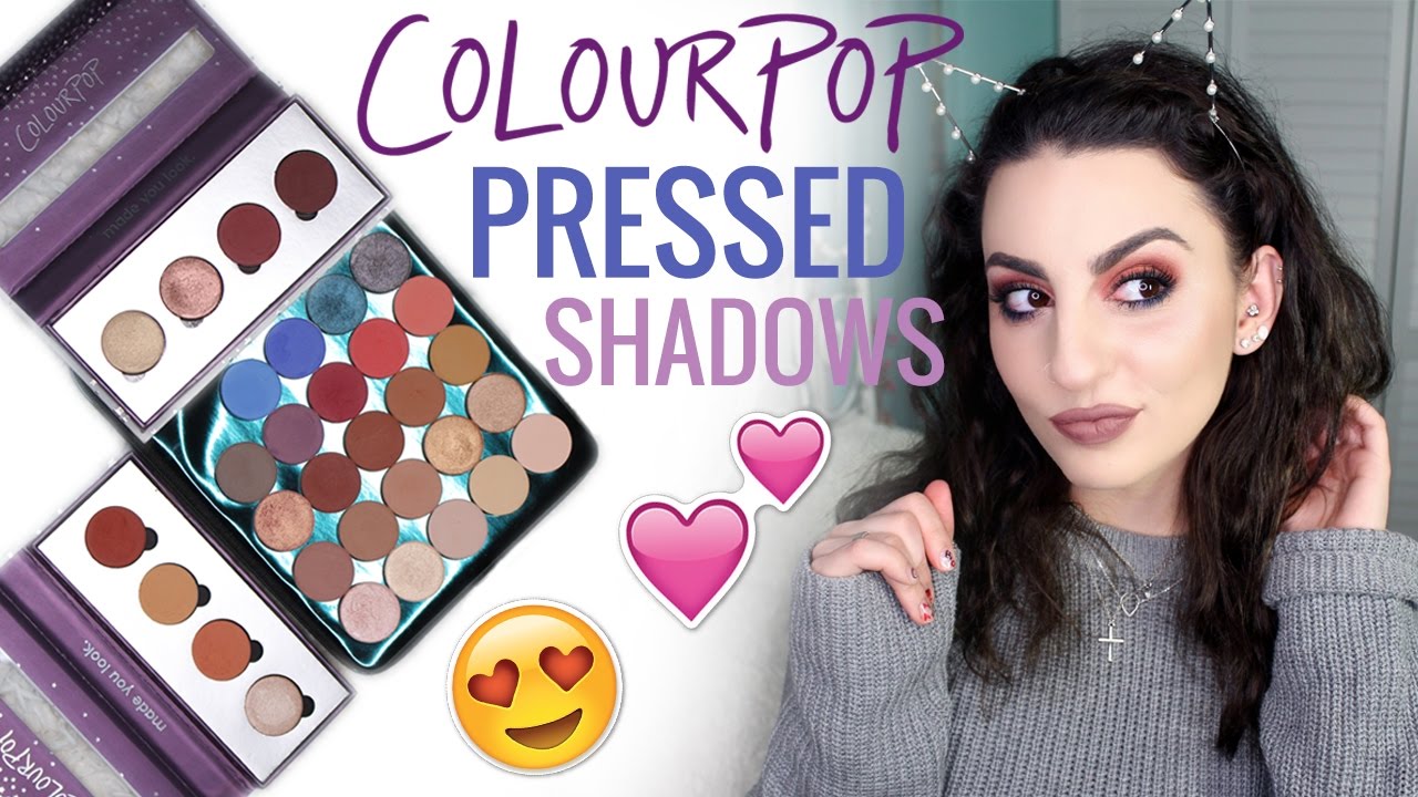New Colourpop Pressed Shadows! Swatches & Tutorial